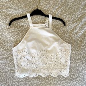 Abercrombie and Fitch white eyelet top